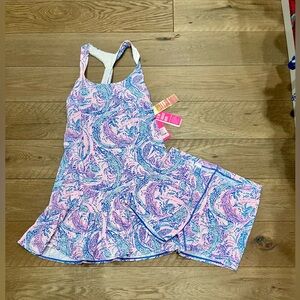 Lilly Pulitzer NWT,  Luxletic Ace Active/Tennis Set- size Medium